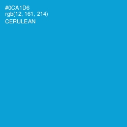 #0CA1D6 - Cerulean Color Image