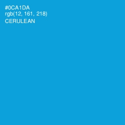 #0CA1DA - Cerulean Color Image