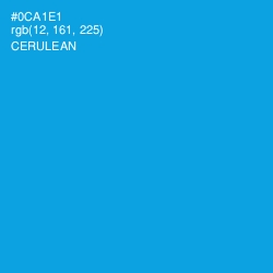 #0CA1E1 - Cerulean Color Image