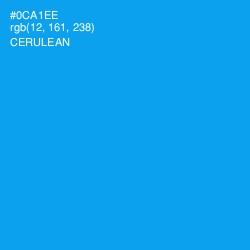 #0CA1EE - Cerulean Color Image