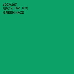 #0CA267 - Green Haze Color Image