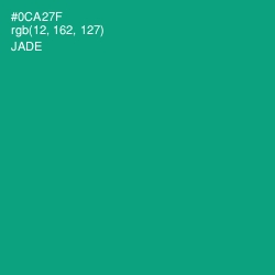 #0CA27F - Jade Color Image