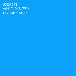 #0CA2FB - Dodger Blue Color Image