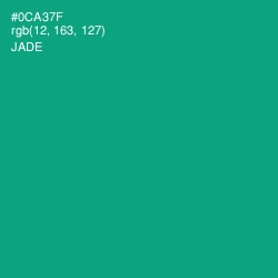 #0CA37F - Jade Color Image