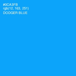 #0CA3FB - Dodger Blue Color Image