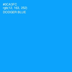 #0CA3FC - Dodger Blue Color Image