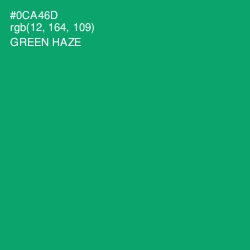 #0CA46D - Green Haze Color Image