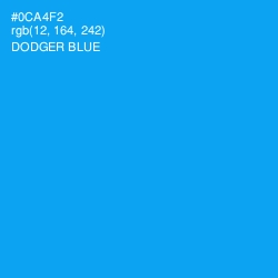 #0CA4F2 - Dodger Blue Color Image