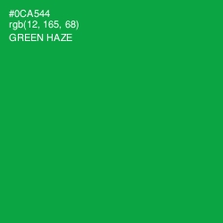 #0CA544 - Green Haze Color Image