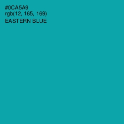 #0CA5A9 - Eastern Blue Color Image