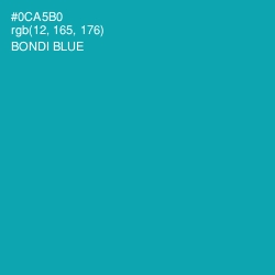 #0CA5B0 - Bondi Blue Color Image