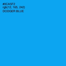 #0CA5F2 - Dodger Blue Color Image