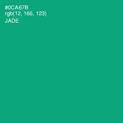 #0CA67B - Jade Color Image