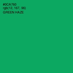 #0CA760 - Green Haze Color Image