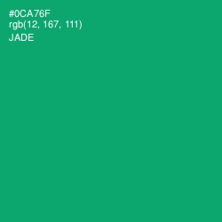 #0CA76F - Jade Color Image