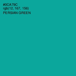 #0CA79C - Persian Green Color Image