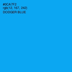 #0CA7F2 - Dodger Blue Color Image