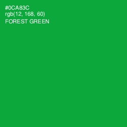 #0CA83C - Forest Green Color Image