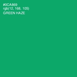 #0CA869 - Green Haze Color Image