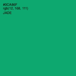 #0CA86F - Jade Color Image