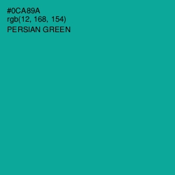 #0CA89A - Persian Green Color Image