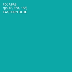 #0CA8A8 - Eastern Blue Color Image