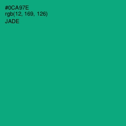 #0CA97E - Jade Color Image