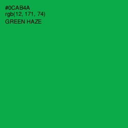 #0CAB4A - Green Haze Color Image