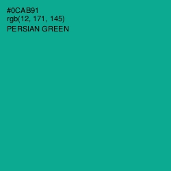 #0CAB91 - Persian Green Color Image