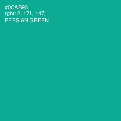 #0CAB93 - Persian Green Color Image