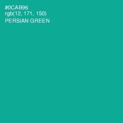 #0CAB96 - Persian Green Color Image