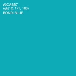 #0CABB7 - Bondi Blue Color Image