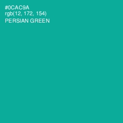 #0CAC9A - Persian Green Color Image