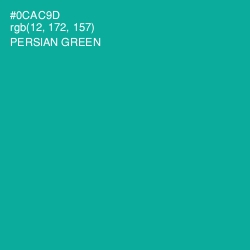 #0CAC9D - Persian Green Color Image