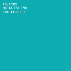 #0CACB3 - Eastern Blue Color Image