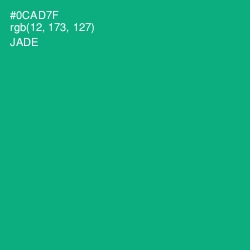 #0CAD7F - Jade Color Image