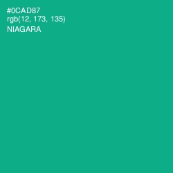 #0CAD87 - Niagara Color Image