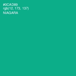 #0CAD89 - Niagara Color Image