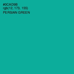 #0CAD9B - Persian Green Color Image