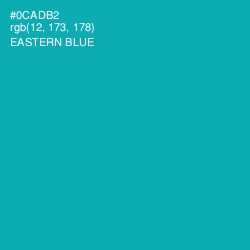 #0CADB2 - Eastern Blue Color Image