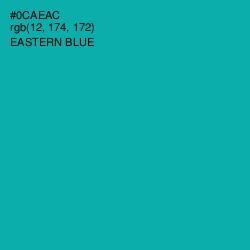 #0CAEAC - Eastern Blue Color Image