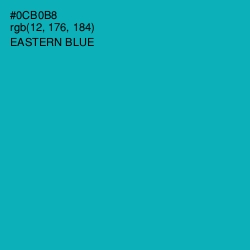 #0CB0B8 - Eastern Blue Color Image