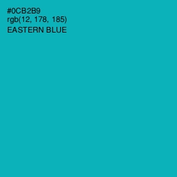 #0CB2B9 - Eastern Blue Color Image