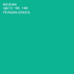 #0CB494 - Persian Green Color Image