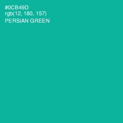 #0CB49D - Persian Green Color Image