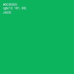 #0CB55D - Jade Color Image