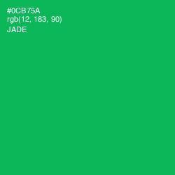 #0CB75A - Jade Color Image