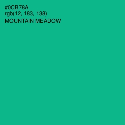 #0CB78A - Mountain Meadow Color Image