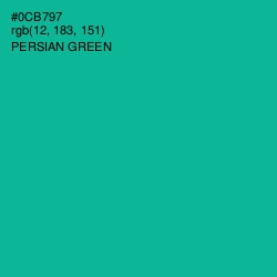 #0CB797 - Persian Green Color Image