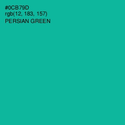 #0CB79D - Persian Green Color Image